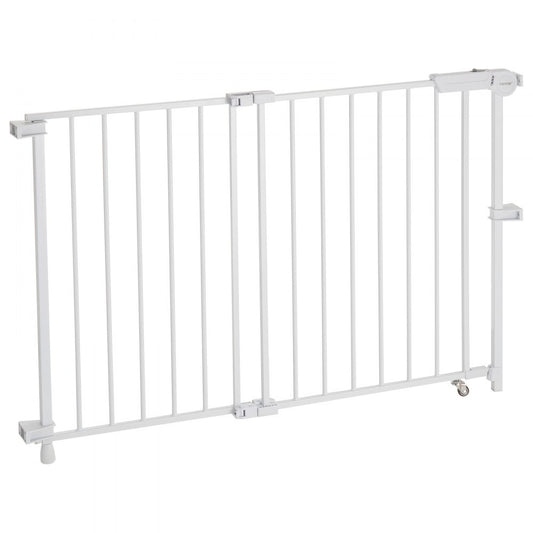 VEVOR Baby Gate 29.5-43 Inches Adjustable Width 28 Inches High Dog Gate White