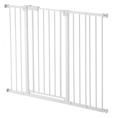Baby Gate 26-48 Inches Adjustable Width 36 Inches High Dog Gate White