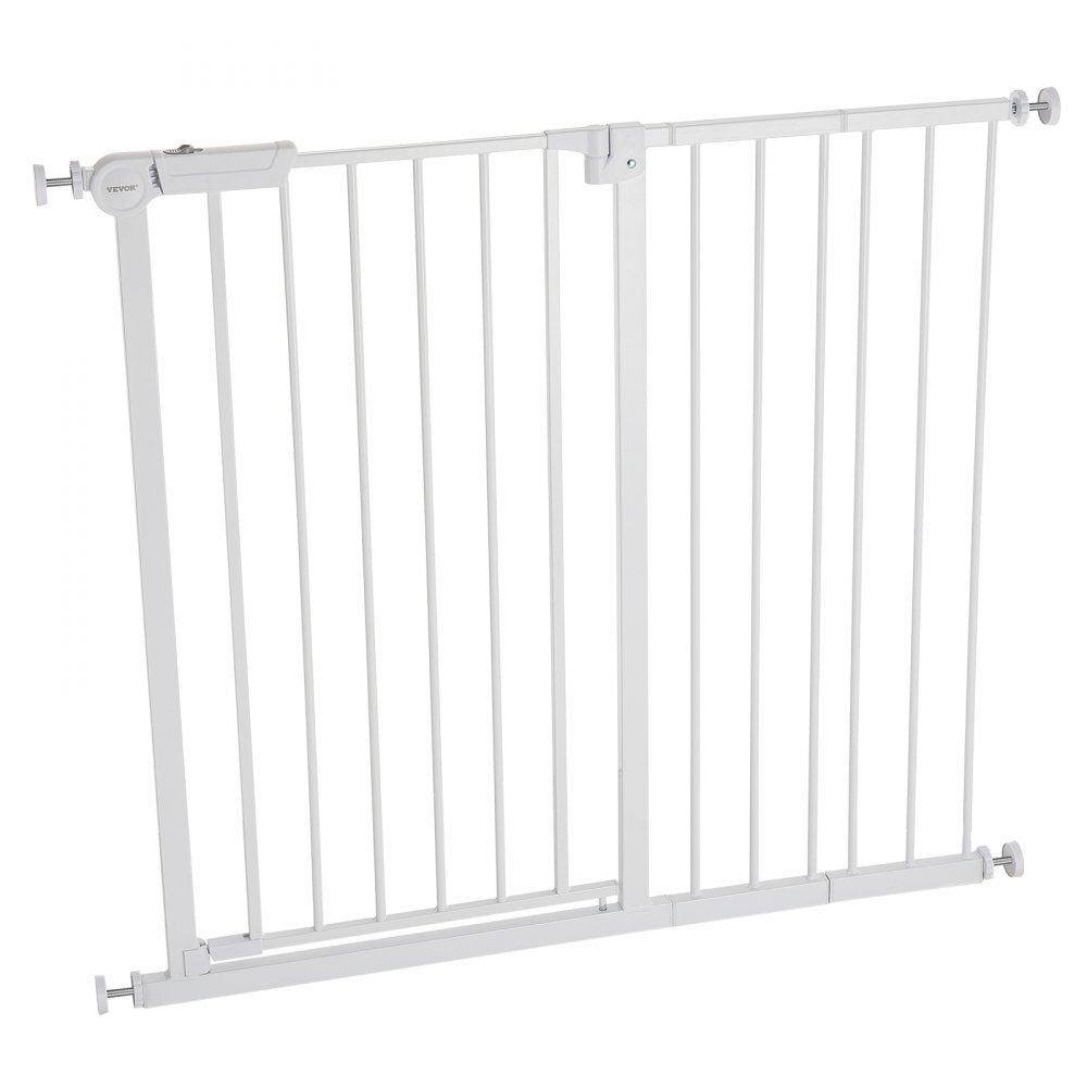 Baby Gate 26-40 Inches Adjustable Width 36 Inches High Dog Gate White