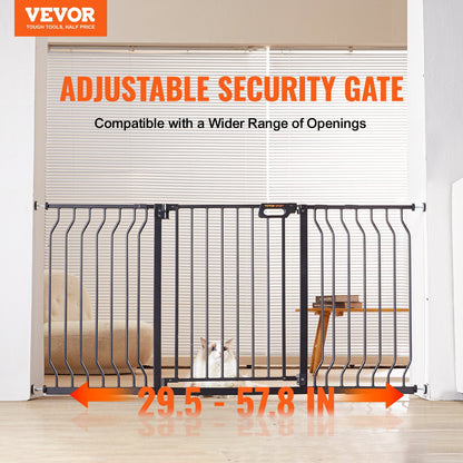 VEVOR Baby Gate, 749-1468 mm Extra Wide, 762 mm High, Dog Gate for Stairs Doorways