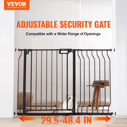 VEVOR Baby Gate, 749-1229 mm Extra Wide, 762 mm High, Dog Gate for Stairs Doorways