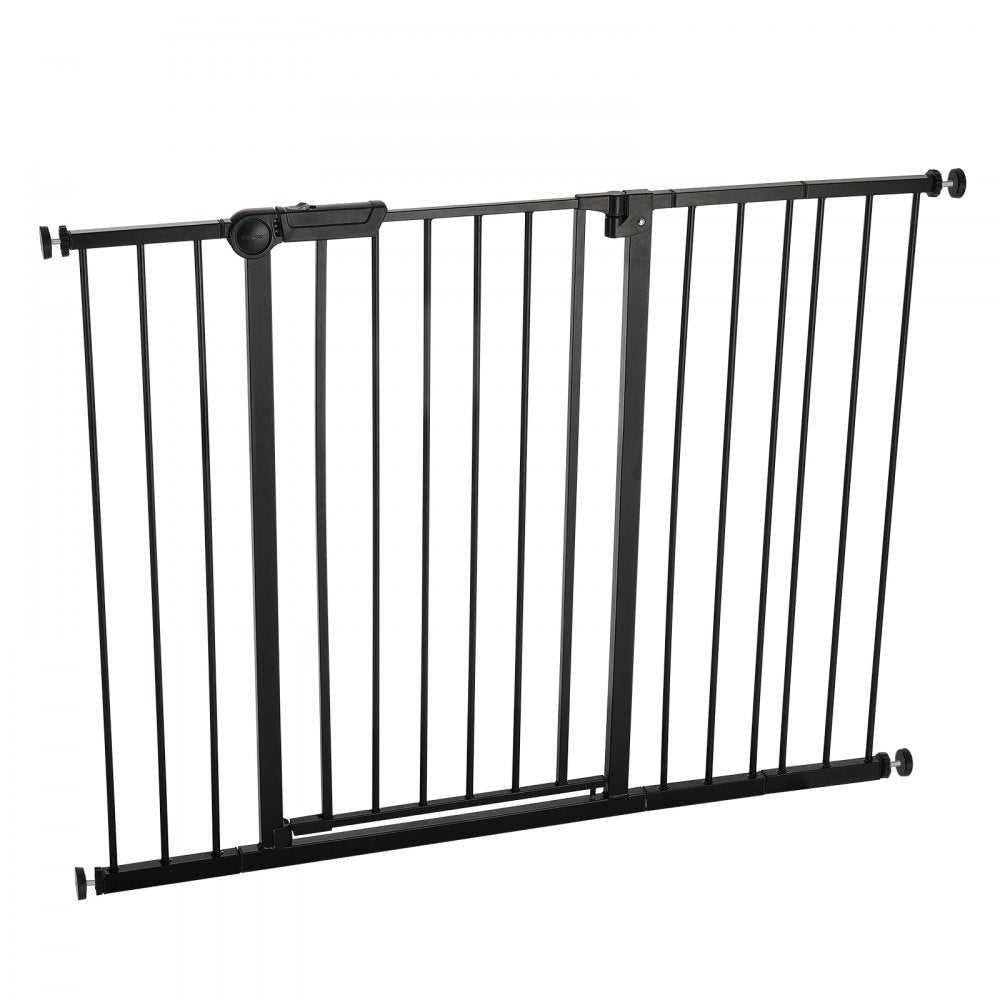 VEVOR Baby Gate 26-48 Inches Adjustable Width 36 Inches High Dog Gate Black