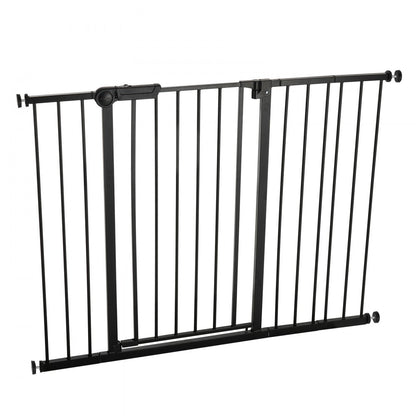 VEVOR Baby Gate 26-48 Inches Adjustable Width 36 Inches High Dog Gate Black