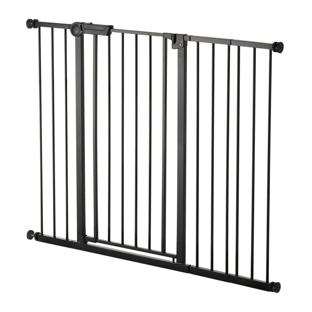 VEVOR Baby Gate 26-48 Inches Adjustable Width 36 Inches High Dog Gate Black