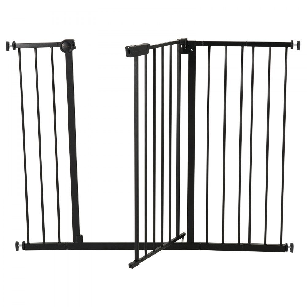 VEVOR Baby Gate 26-48 Inches Adjustable Width 36 Inches High Dog Gate Black