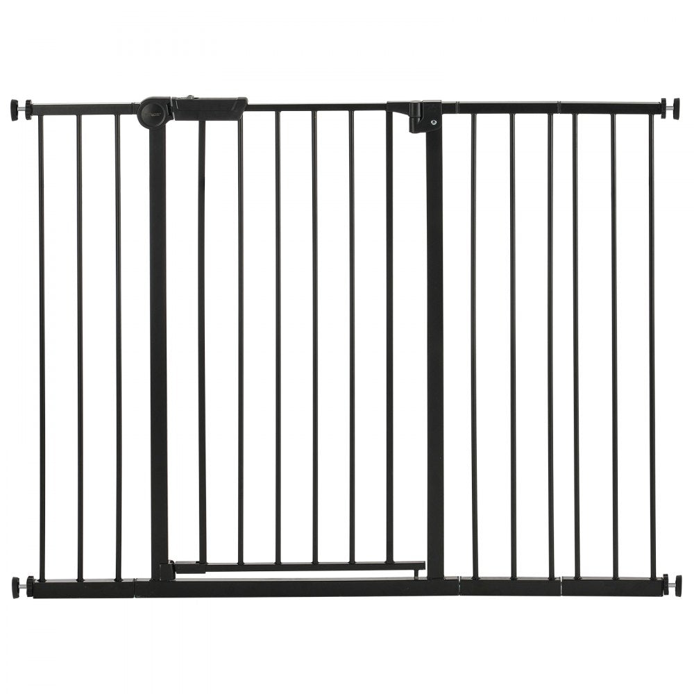 VEVOR Baby Gate 26-48 Inches Adjustable Width 36 Inches High Dog Gate Black