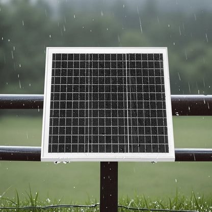 20W 12V Solar Panel Battery Charger, Solar Battery Trickle Charger Maintainer with Built-in Controller & Pole Mount Bracket, IP65 Waterproof for Gate Fence Farm Lawn (Fits 1.57" - 2.68" Poles)