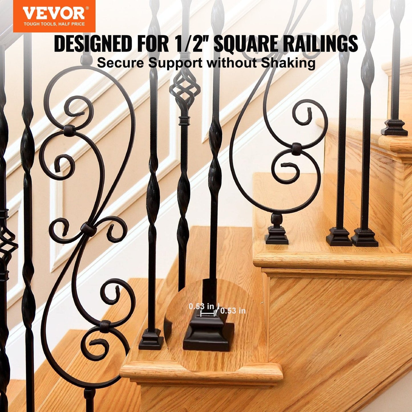 50 Aluminum Alloy Baluster Shoes for Stairs - Durable & Easy to Install