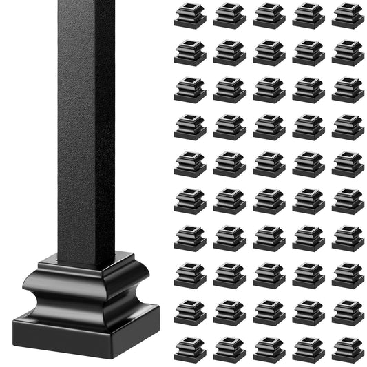 VEVOR 50 PCS Aluminum Alloy Baluster Flat Shoes Wrought Spindles for Staircase