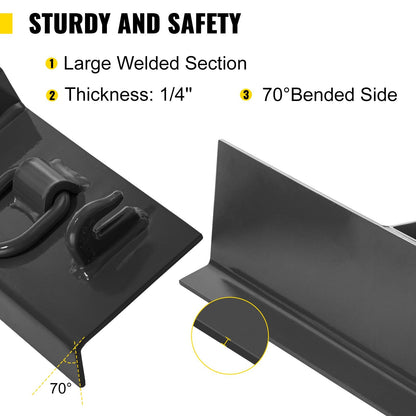 Heavy-Duty Tractor Bucket Hooks, Forged 2131 kg Capacity, Easy Install