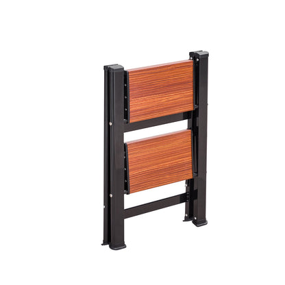2 Step Ladder, Folding Step Stool with Wide Anti-Slip Pedal and Comfort Handgrip, Lightweight 150 kg Capacity Portable Aluminum Plant Support, Multi-Use for Adults, Home Repairing, Cleaning