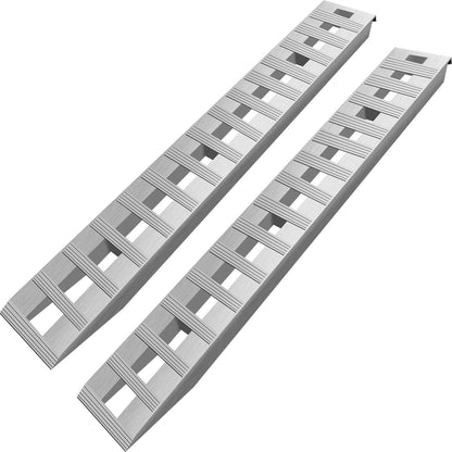 Aluminum Car Trailer Ramps, 213x36 cm, 1361 kg Capacity per Ramp, Hook End Design