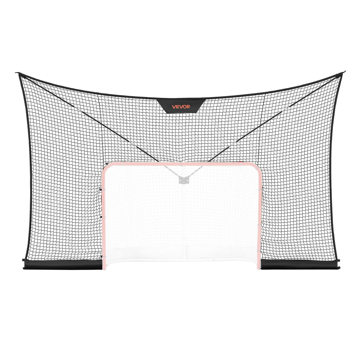 Hockey Net Backstop, 366x213 cm Durable Hockey Goal Backstop Net with Extended Coverage, Lightweight and Portable Backyard Training Equipment, Easy Assembly, for Youth Adult (NET ONLY)