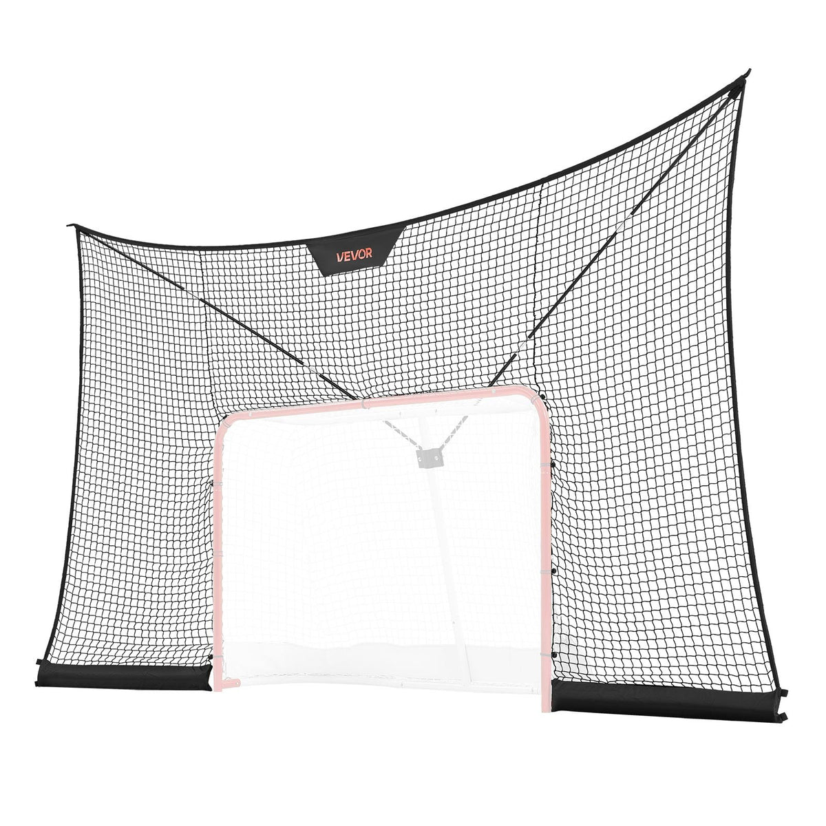 Hockey Net Backstop, 366x213 cm Durable Hockey Goal Backstop Net with Extended Coverage, Lightweight and Portable Backyard Training Equipment, Easy Assembly, for Youth Adult (NET ONLY)