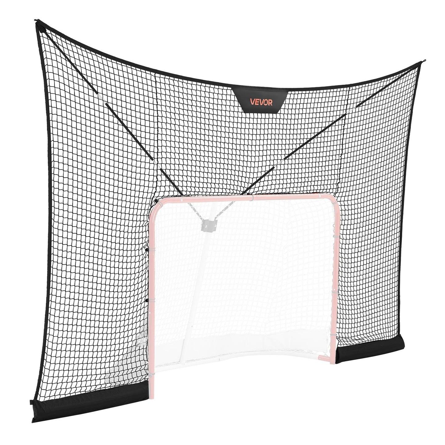 Hockey Net Backstop, 366x213 cm Durable Hockey Goal Backstop Net with Extended Coverage, Lightweight and Portable Backyard Training Equipment, Easy Assembly, for Youth Adult (NET ONLY)