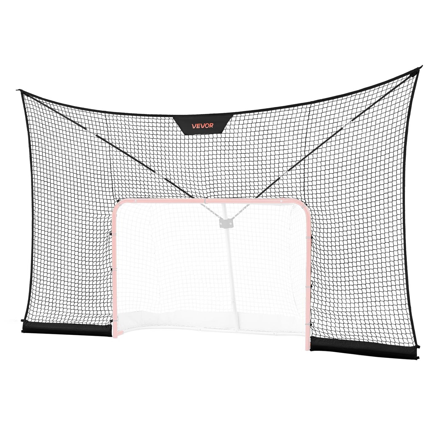 Hockey Net Backstop, 366x213 cm Durable Hockey Goal Backstop Net with Extended Coverage, Lightweight and Portable Backyard Training Equipment, Easy Assembly, for Youth Adult (NET ONLY)
