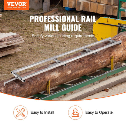 Adjustable 2.7m Rail System for Chainsaw Mills - Lightweight & Portable