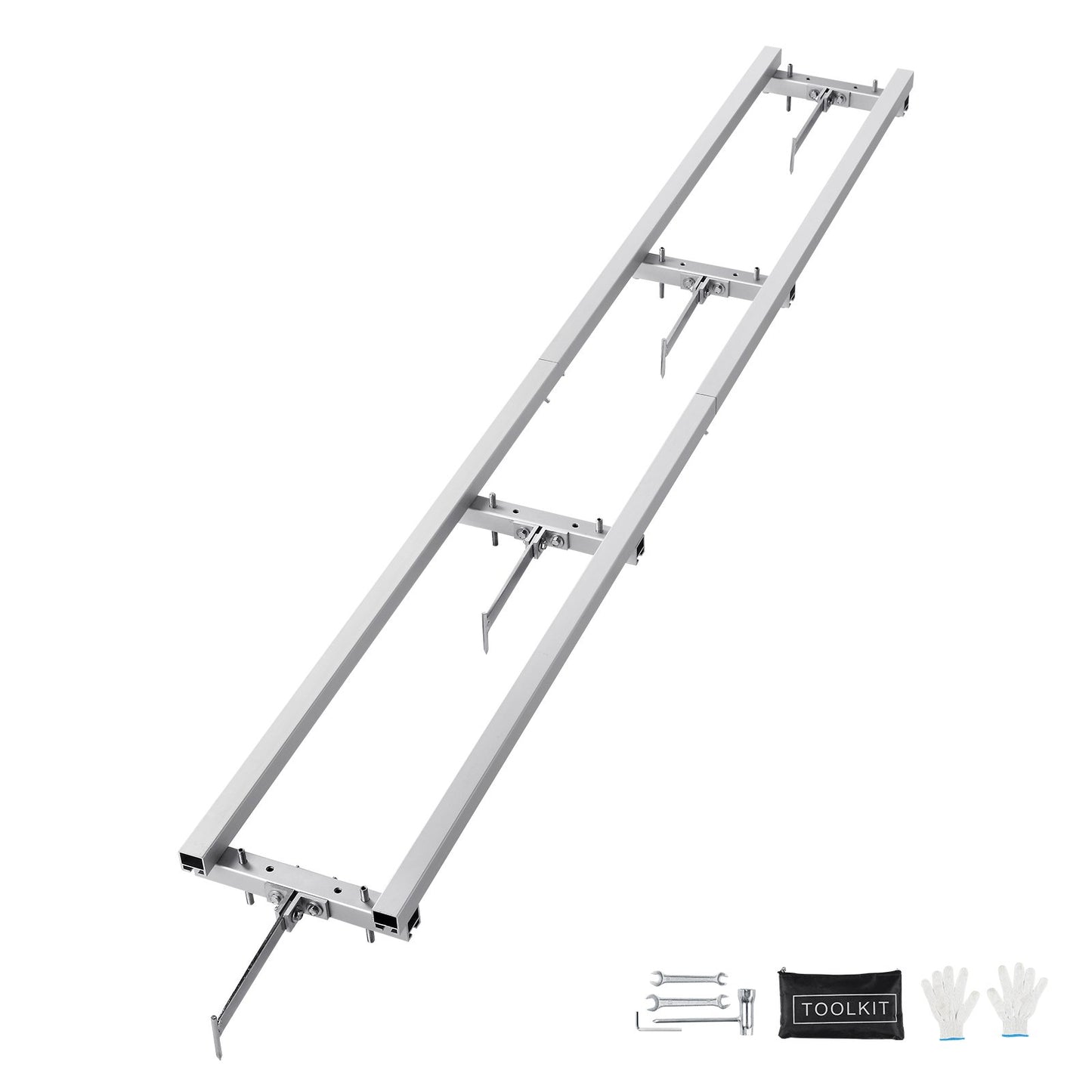 VEVOR Rail Mill Guide System, 9 ft Milling Guide, 4 Crossbar Kits Chainsaw Mill