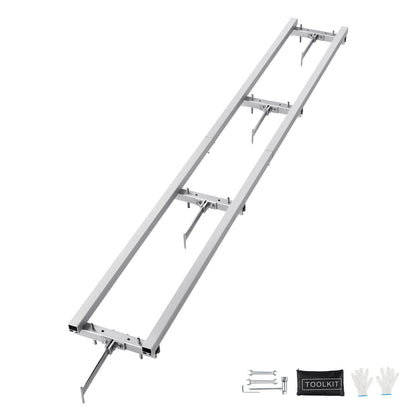 VEVOR Rail Mill Guide System, 9 ft Milling Guide, 4 Crossbar Kits Chainsaw Mill