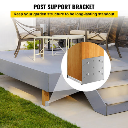 VEVOR Standoff Post Base 203x203mm Adjustable Post Base Post Mender Offers Moisture