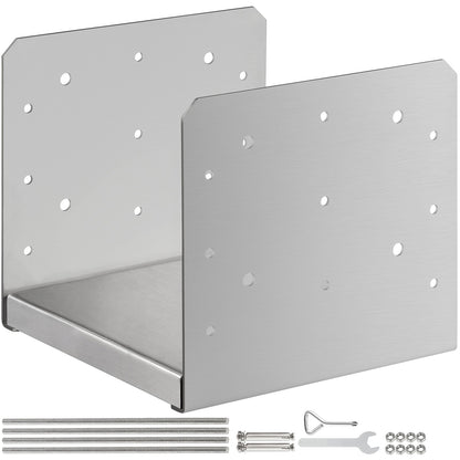 VEVOR Standoff Post Base 203x203mm Adjustable Post Base Post Mender Offers Moisture