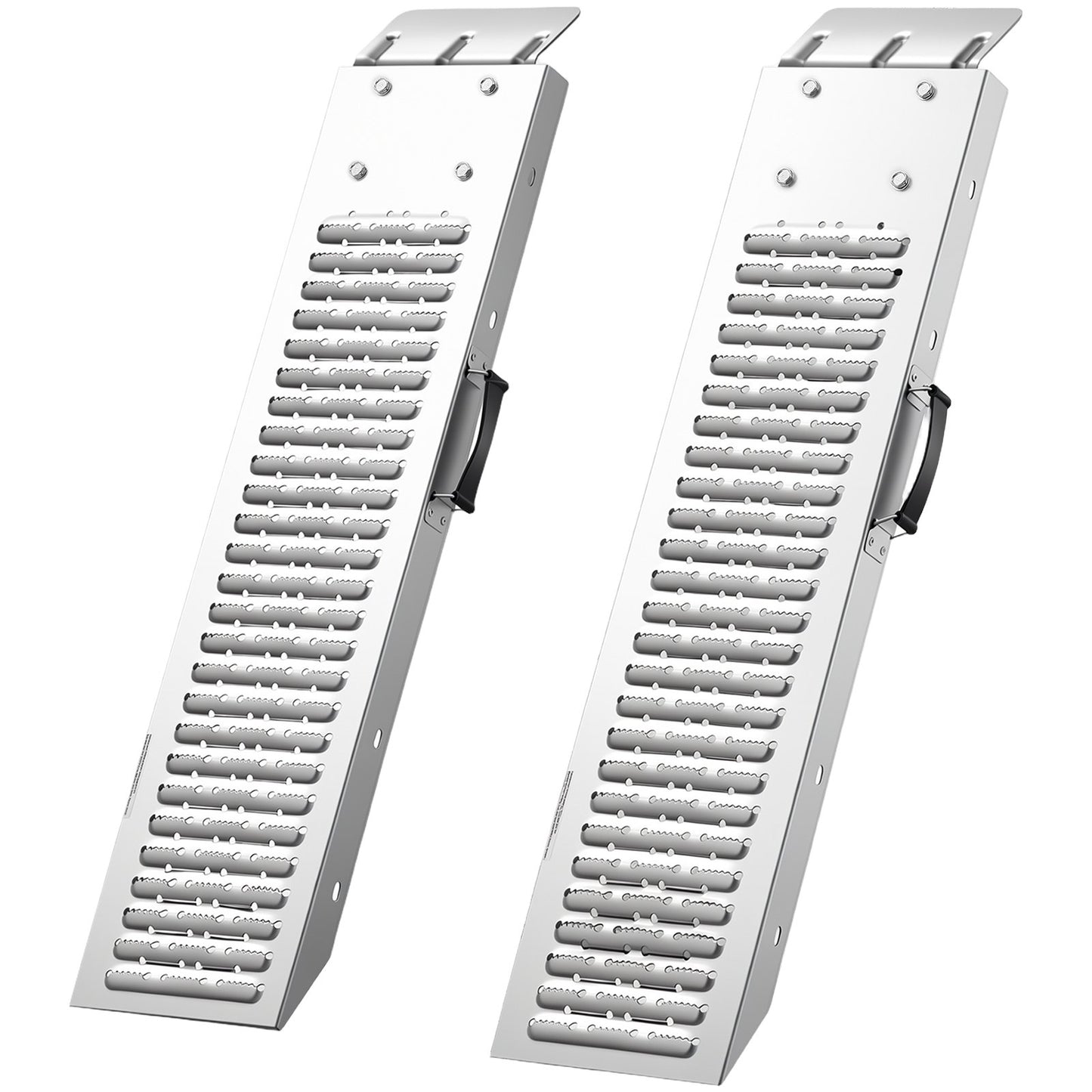 Trailer Ramps, 2PCS 985 x 225mm, Heavy-Duty Steel ATV Ramp Set with Anti-Slip Plates, 544kg Combined Capacity Loading Ramps for Motorcycles, Lawn Mowers, Farm Tractors, Carts