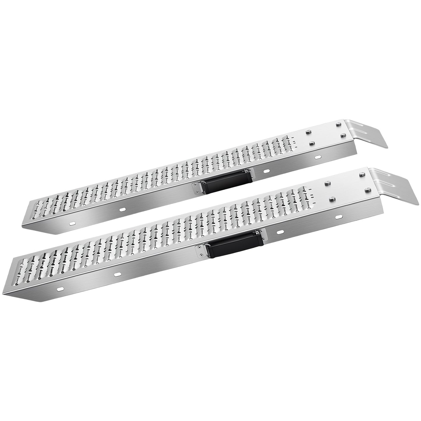Trailer Ramps, 2PCS 985 x 225mm, Heavy-Duty Steel ATV Ramp Set with Anti-Slip Plates, 544kg Combined Capacity Loading Ramps for Motorcycles, Lawn Mowers, Farm Tractors, Carts
