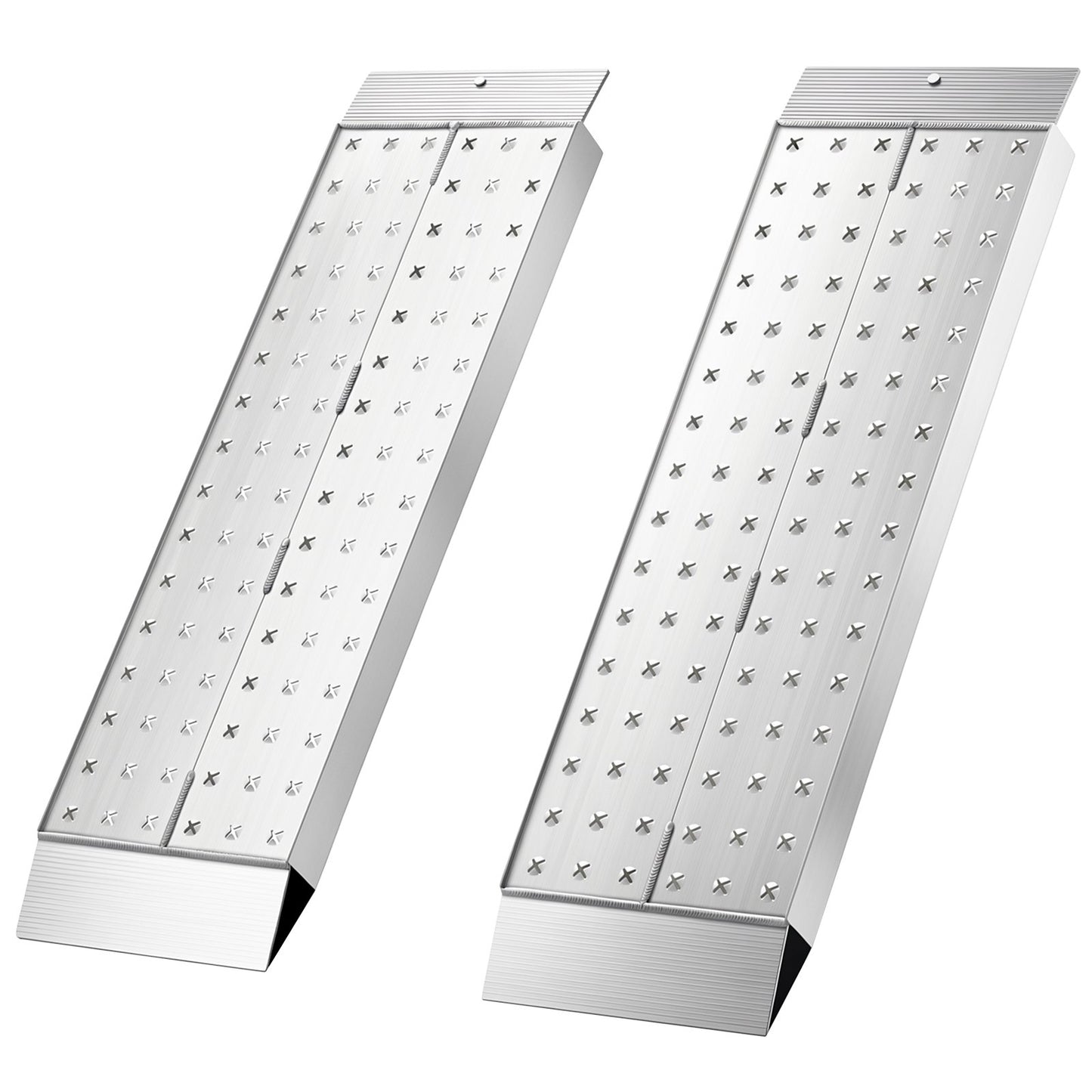 Aluminum Trailer Ramps, 2PCS 999 x 304mm, Heavy-Duty ATV Ramp Set with Anti-Slip Plates, 1360kg Combined Capacity Loading Ramps for Motorcycles, Lawn Mowers, Farm Tractors, Carts