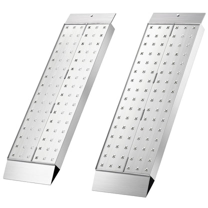 Aluminum Trailer Ramps, 2PCS 999 x 304mm, Heavy-Duty ATV Ramp Set with Anti-Slip Plates, 1360kg Combined Capacity Loading Ramps for Motorcycles, Lawn Mowers, Farm Tractors, Carts