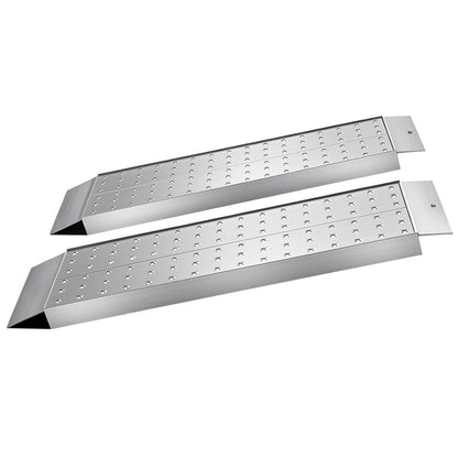 Aluminum Trailer Ramps, 2PCS 999 x 304mm, Heavy-Duty ATV Ramp Set with Anti-Slip Plates, 1360kg Combined Capacity Loading Ramps for Motorcycles, Lawn Mowers, Farm Tractors, Carts