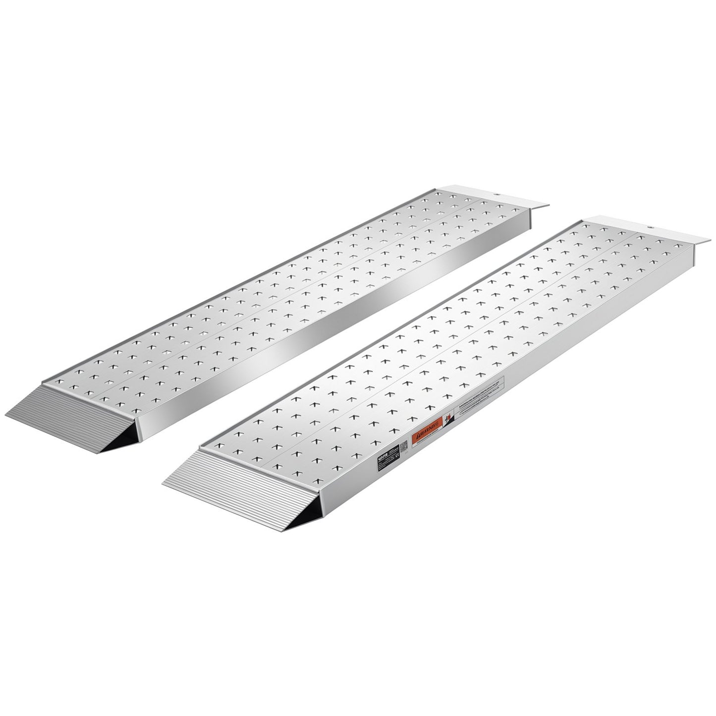 Aluminum Trailer Ramps, 2PCS 1396 x 304mm, Heavy-Duty ATV Ramp Set with Anti-Slip Plates, 1360kg Combined Capacity Loading Ramps for Motorcycles, Lawn Mowers, Farm Tractors, Carts