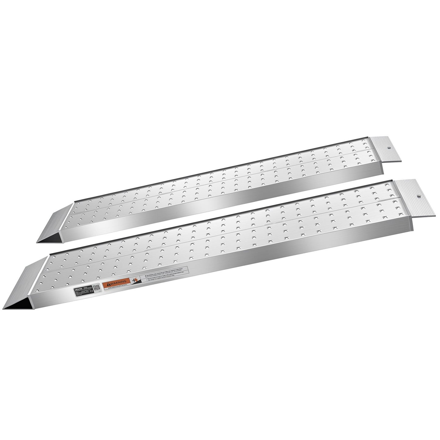 Aluminum Trailer Ramps, 2PCS 1396 x 304mm, Heavy-Duty ATV Ramp Set with Anti-Slip Plates, 1360kg Combined Capacity Loading Ramps for Motorcycles, Lawn Mowers, Farm Tractors, Carts