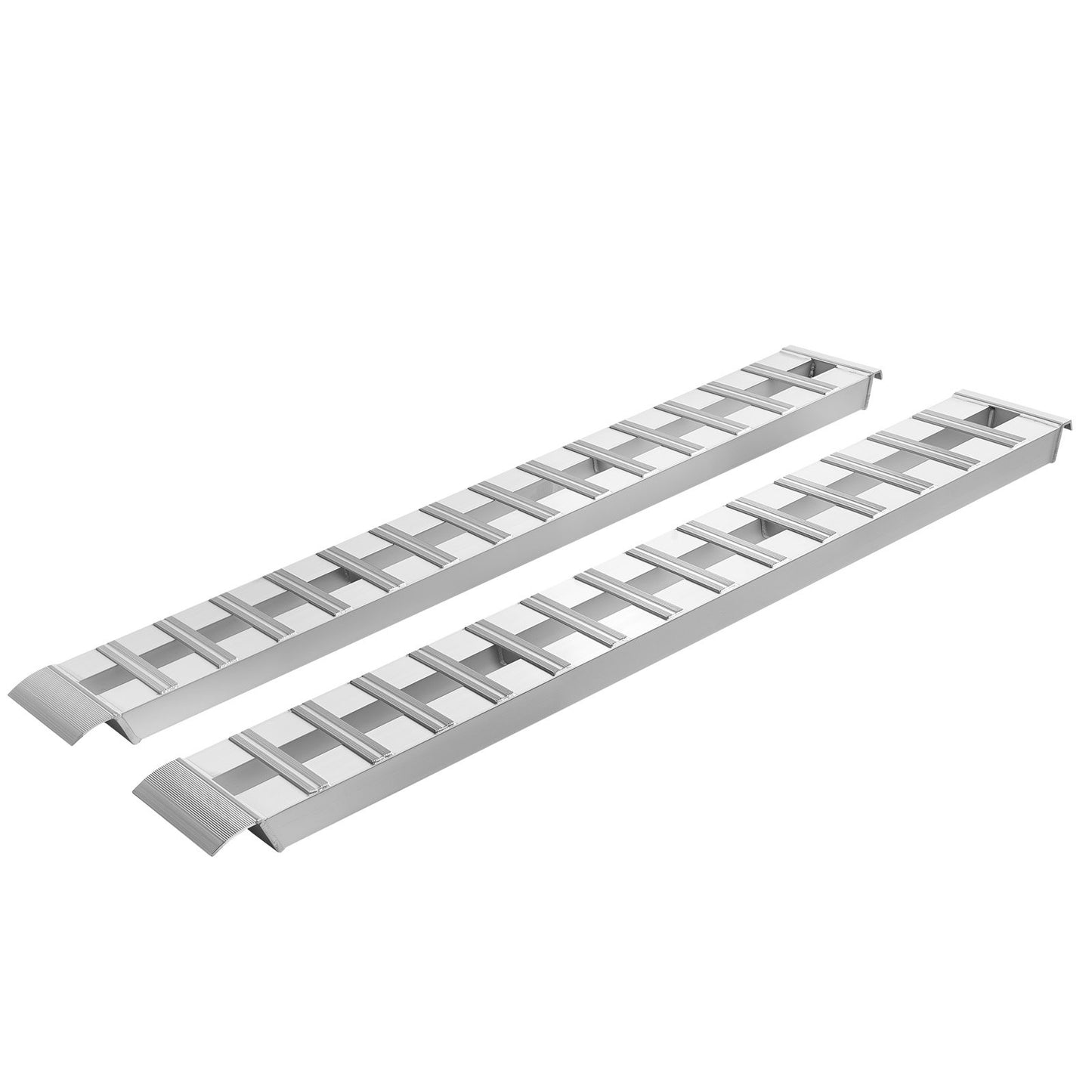 Aluminum Trailer Ramps, 2PCS 2440 x 380 mm, Heavy-Duty Truck Ramp Set, 4536kg Combined Capacity ATV Loading Ramps for Pickup Trucks, Motorcycles, Lawn Mowers, Cars, Farm Tractors, Carts