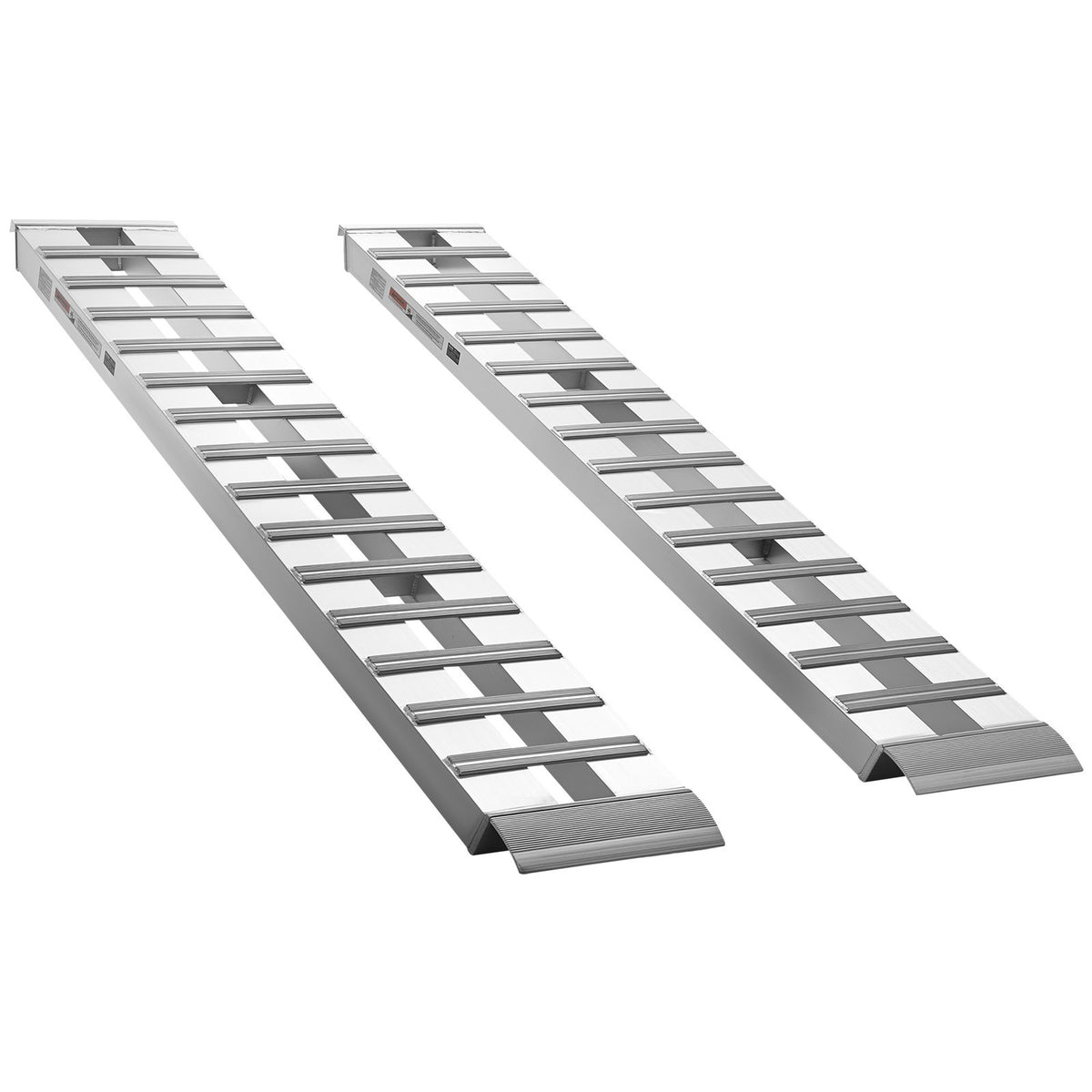Aluminum Trailer Ramps, 2PCS 2440 x 380 mm, Heavy-Duty Truck Ramp Set, 4536kg Combined Capacity ATV Loading Ramps for Pickup Trucks, Motorcycles, Lawn Mowers, Cars, Farm Tractors, Carts