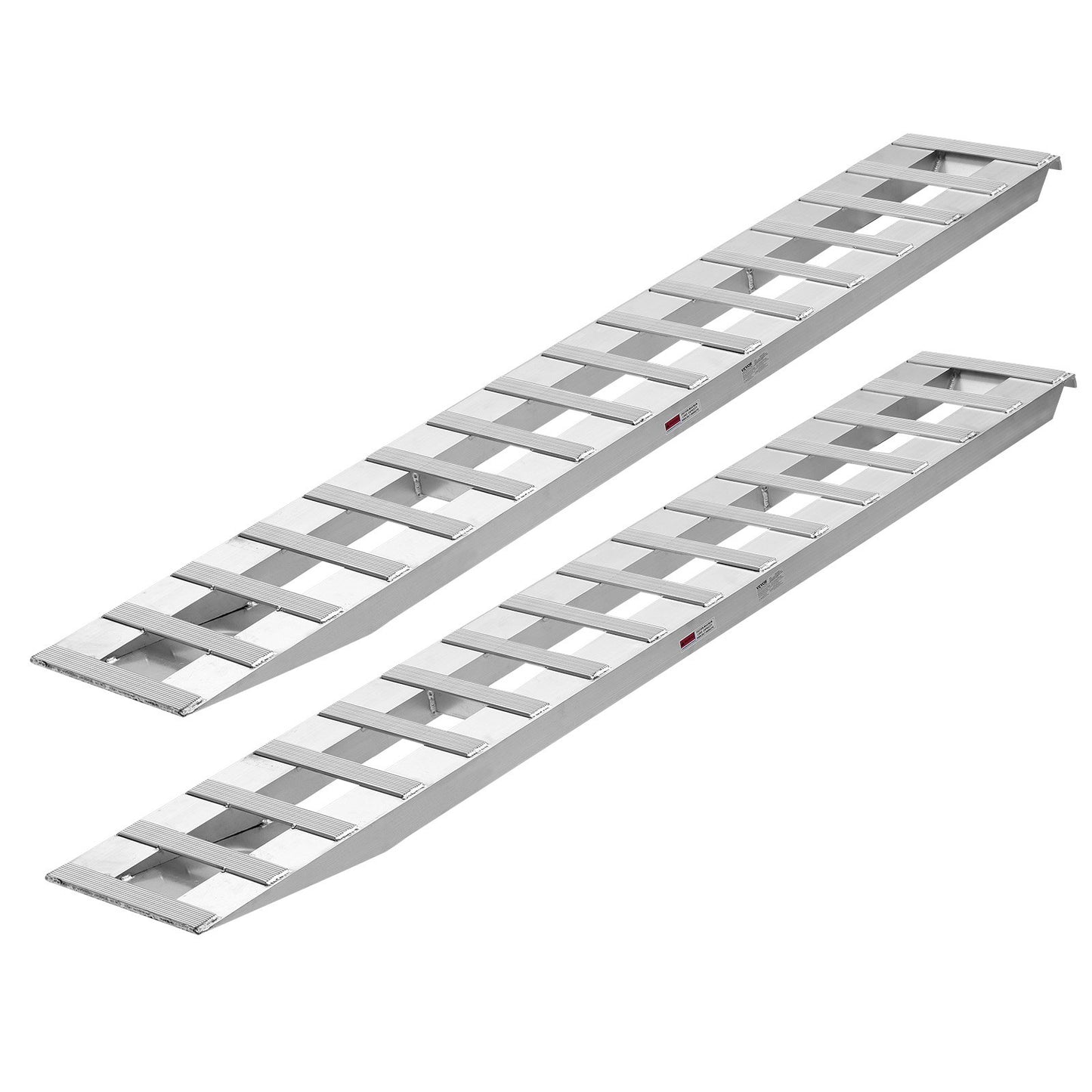 Loading Ramps, 2 Pcs 2400 x 380 mm, Durable Aluminum and Heavy-Duty Trailer Ramp Set with Anti-Slip Plates, 2721.6 kg Combined Capacity, for Carts, Farm Tractors, ATVs, Lawn Mowers, Motorcycles