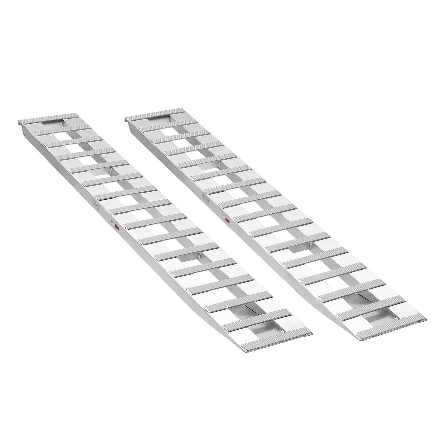 Loading Ramps, 2 Pcs 2400 x 380 mm, Durable Aluminum and Heavy-Duty Trailer Ramp Set with Anti-Slip Plates, 2721.6 kg Combined Capacity, for Carts, Farm Tractors, ATVs, Lawn Mowers, Motorcycles