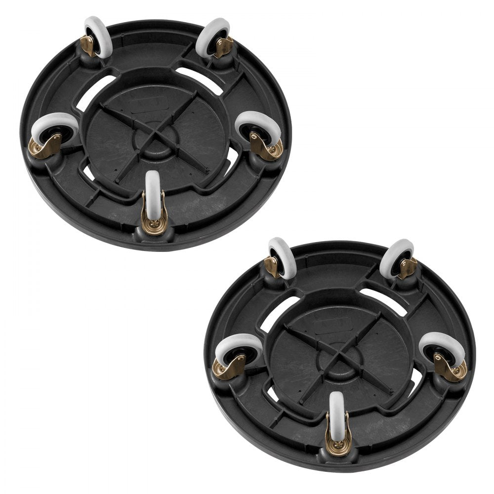 VEVOR 2 Packs Round Trash Can Dolly Fit 20, 32, 44, 55 Gal Garbage Container
