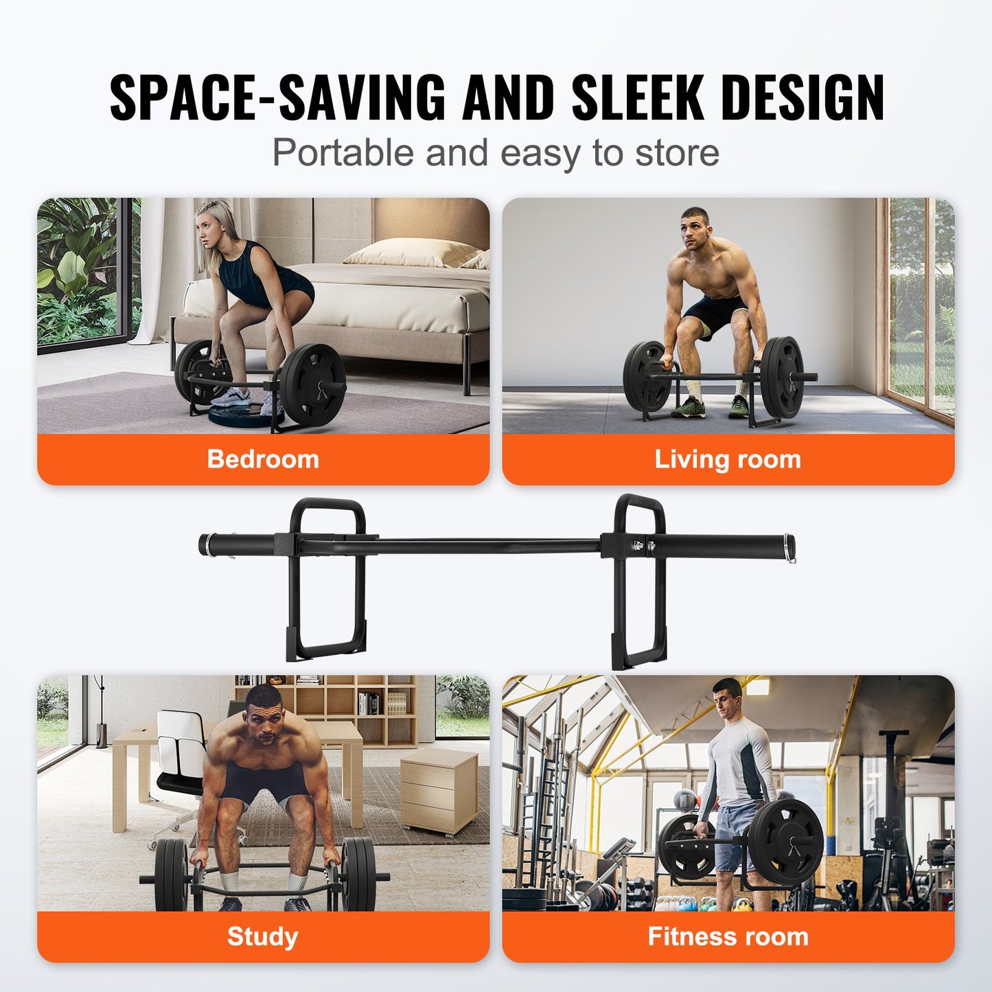 VEVOR Hex Trap Bar Shrug Deadlift Squat Shrug Bar Weight Lifting Barbell