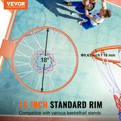 VEVOR Basketball Rim, Wall Door Mounted Basketball Hoop, Heavy Duty Q235 Basketball