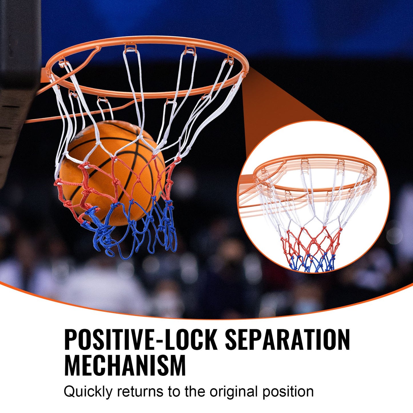 VEVOR Basketball Rim, Wall Door Mounted Basketball Hoop, Heavy Duty Q235 Basketball