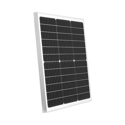 50W 12V Solar Battery Charger Maintainer, Mono Solar Panel Trickle Battery Charger with Upgraded MPPT Controller, IP65 Waterproof for Car Boat RV Trailer Flat Rooftop (Bracket Not Included)