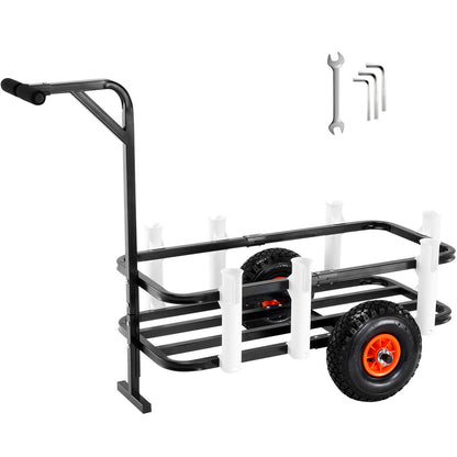 VEVOR Beach Fishing Cart, 91 kg Load Capacity, Fish and Marine Cart with Two 275