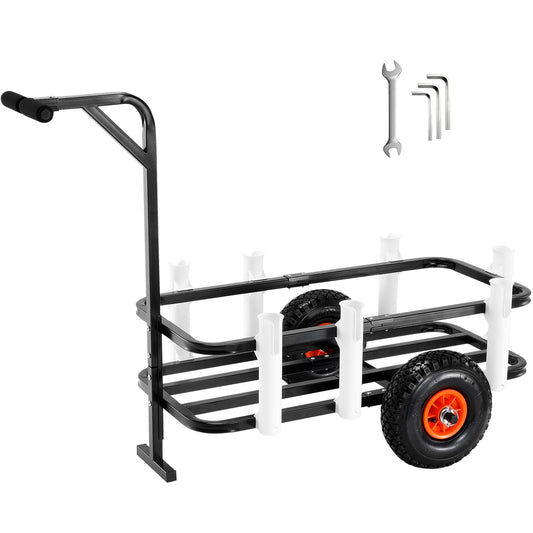 VEVOR Beach Fishing Cart, 91 kg Load Capacity, Fish and Marine Cart with Two 275