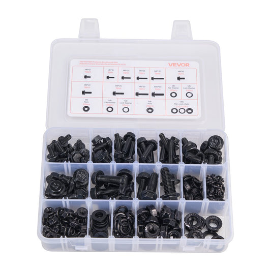 VEVOR 280 Pcs Bolts Nuts Assortment Kit Metric Alloy Steel M6 M8 M10