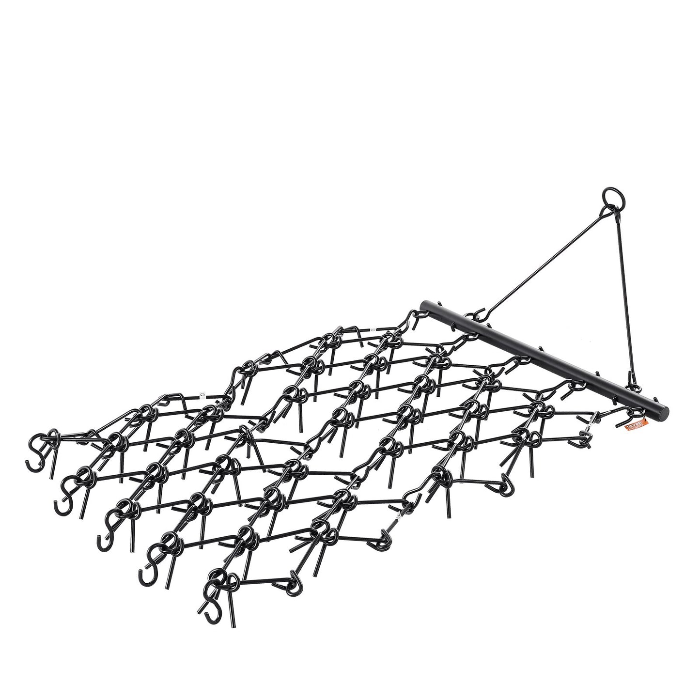 Drag Harrow, 1.2x1.2 m Durable Chain Harrow with 69 Sharp Teeth, Suitable for ATV UTV Tractor, Ideal for Soil Preparation, Seeding, Smoothing Landscapes, and Yard Gravel Driveway Maintenance