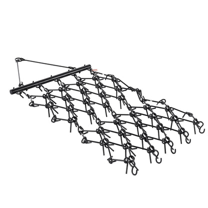 Drag Harrow, 1.2x1.2 m Durable Chain Harrow with 69 Sharp Teeth, Suitable for ATV UTV Tractor, Ideal for Soil Preparation, Seeding, Smoothing Landscapes, and Yard Gravel Driveway Maintenance