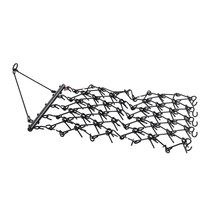 Drag Harrow, 1.2x1.2 m Durable Chain Harrow with 69 Sharp Teeth, Suitable for ATV UTV Tractor, Ideal for Soil Preparation, Seeding, Smoothing Landscapes, and Yard Gravel Driveway Maintenance