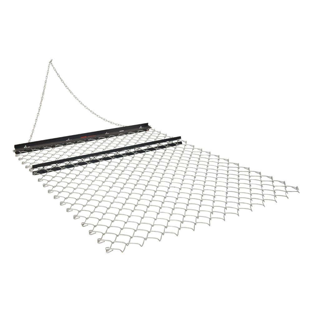 VEVOR Drag Harrow 4 x 5 ft Chain Harrow Lawn Rake ATV UTV Tractor Attachments
