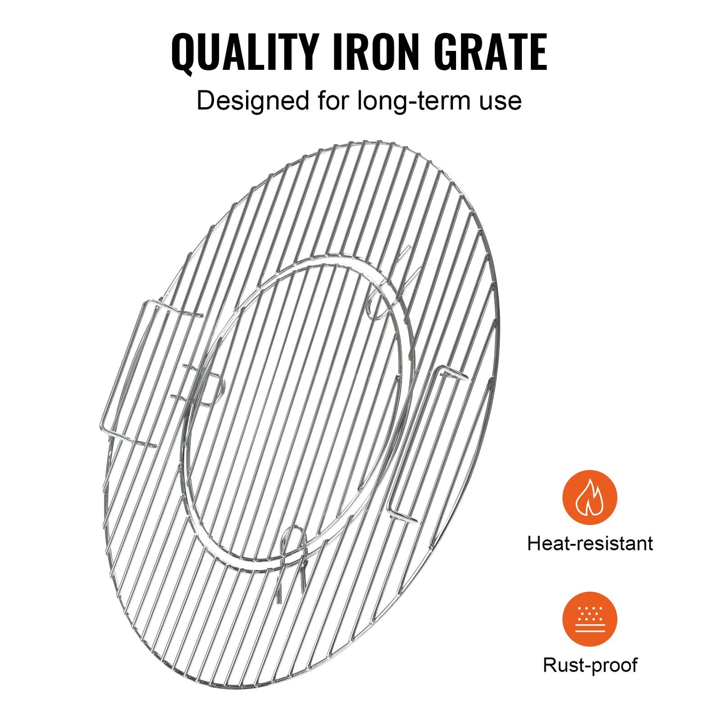 VEVOR 53 cm Cooking Grate for 53 cm Kettle Grill, Round Replacement Charcoal Grates,