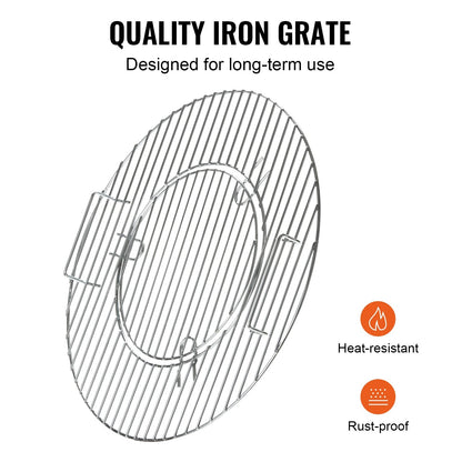 53 cm Round Iron Cooking Grate for Kettle Grill - Outdoor BBQ & Camping Use